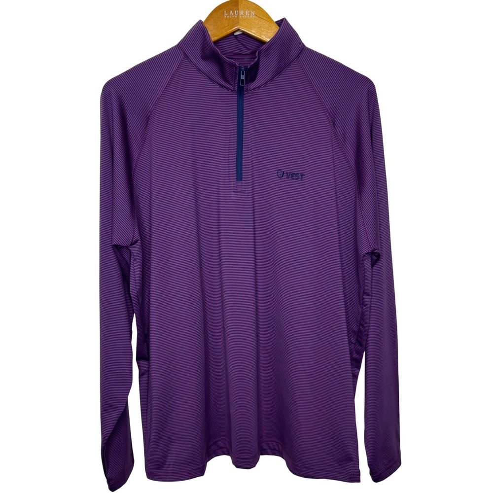 Holderness & Bourne The Reid Navy/Vintage Claret 1/4 Zip‎ Large